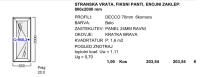 STRANSKA VRATA, 3x FIKSNI PANTI, ENOJNI ZAKLEP 800x2000