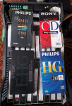VHS kasete SONY, TDK, PHILIPS