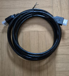 HDMI - HDMI kabel, črn, dolžina 2.5 m, nerabljen