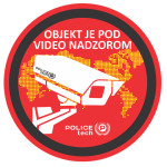 POLICETECH NALEPKA ZA VIDEO NADZOR FI 21 CM, ALARM, ALARMNI SISTEM, PI