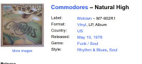 Commodores – Natural High