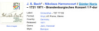 J. S. Bach – 1721 1971 - Brandenburgisches Konzert 1 F-dur