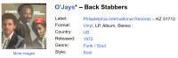 O'Jays – Back Stabbers