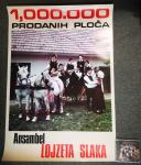 Original PLAKAT Ansambel Lojzeta Slaka, 1969, format 100x70 / PO DEKLE