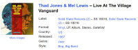 Thad Jones & Mel Lewis – Live At The Village Vanguard