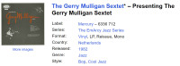The Gerry Mulligan Sextet* – Presenting The Gerry Mulligan Sextet