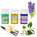 Set treh aromatičnih eteričnih olj dišav za difuzorje