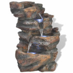 vidaXL Notranja Fontana z LED Osvetlitvijo Poli-resin