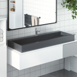 vidaXL Umivalnik 120x46x11 cm liti mineral/ liti marmor antracit
