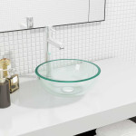 vidaXL Umivalnik kaljeno steklo 30x12 cm prozoren