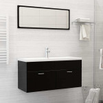 vidaXL Vgradni umivalnik s pipo 101x39x18 cm keramičen bel