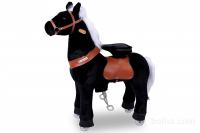 Otroški konjiček konj na kolesa kolo poganjavček Black VELIK