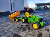 Rolly Toys otroški traktor + prikolica + veliko dodatne opreme