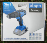 3v1 Brezžični vijačni vrtalnik Scheppach BC-CD60-X