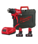 MILWAUKEE M12 BLDDRC-402C Akumulatorski vrtalnik vijačnik, 2x 4.0Ah
