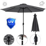 3M okrogel senčnik - BEŽ ali SIV - Z DOSTAVO