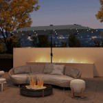 Dvojni xxl senčnik 400x200cm s solarnimi led lučmi, senčnik za vrt, vr