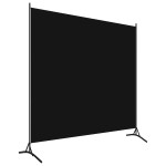 Paravan črn 175x180 cm tkanina