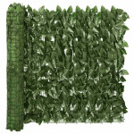 vidaXL Balkonsko platno s temno zelenim listjem 400x75 cm