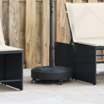 vidaXL Podstavek za senčnik s kolesi Ø38/48 mm palice 27 kg okrogel