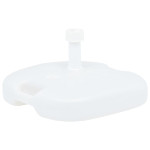 vidaXL Podstavek za senčnik pesek / voda 16 L bel plastika