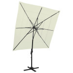 vidaXL Senčnik aluminij peščen 250x250 cm