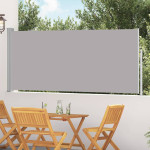 vidaXL Zložljiva stranska tenda 117x314 cm siva