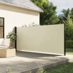 vidaXL Zložljiva stranska tenda krem 160x600 cm