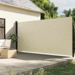 vidaXL Zložljiva stranska tenda krem 220x300 cm