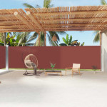 vidaXL Zložljiva stranska tenda rjava 200x1200 cm