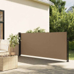 vidaXL Zložljiva stranska tenda taupe 140x600 cm