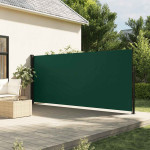 vidaXL Zložljiva stranska tenda temno zelena 160x300 cm