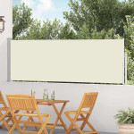 vidaXL Zložljiva stranska tenda za teraso 100x514 cm krem