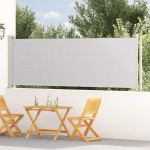vidaXL Zložljiva stranska tenda za teraso 117x600 cm siva