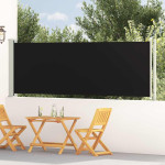 vidaXL Zložljiva stranska tenda za teraso 170x614 cm črna
