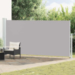 vidaXL Zložljiva stranska tenda za teraso 180x500 cm siva