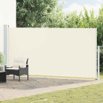 vidaXL Zložljiva stranska tenda za teraso 180x500 cm krem