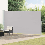 vidaXL Zložljiva stranska tenda za teraso 200x500 cm siva