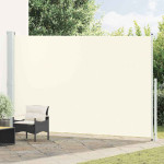 vidaXL Zložljiva stranska tenda za teraso 220x500 cm krem