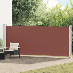 vidaXL Zložljiva stranska tenda za teraso 600x160 cm rjava