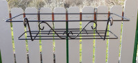 železna balkonska košara za rože 60 cm, rjava,črna