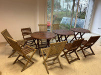 Leseni stoli in mize - tikov les