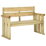 vidaXL Vrtna klop 121 cm impregnirana borovina