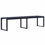 vidaXL Vrtna klop 180 cm PS plošča črna