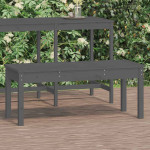 vidaXL Vrtna klop siva 109x44x45 cm trdna borovina