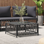 vidaXL Vrtna miza antracitna 70x70x34 cm tkanina