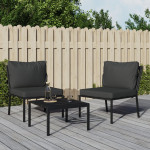 vidaXL Vrtni stoli s sivimi blazinami 2 kosa 60x74x79 cm jeklo