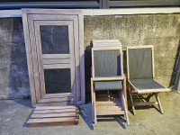 Vrtna garnitura zložljiva miza s kamnito ploščo in 6 stolov