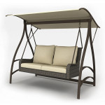Gugalnica vrtna ratan 166x130x170cm