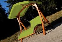 LUX Hollywood vrtna gugalnica ARUBA-BEIGE, RJAVA, ZELENA + STREHA